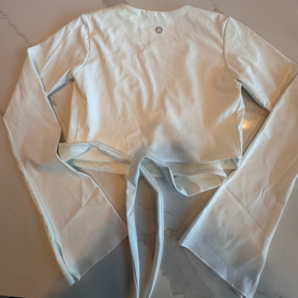 Astoria Activewear Live Luxe Wrap Top - White - Picture 4 of 6